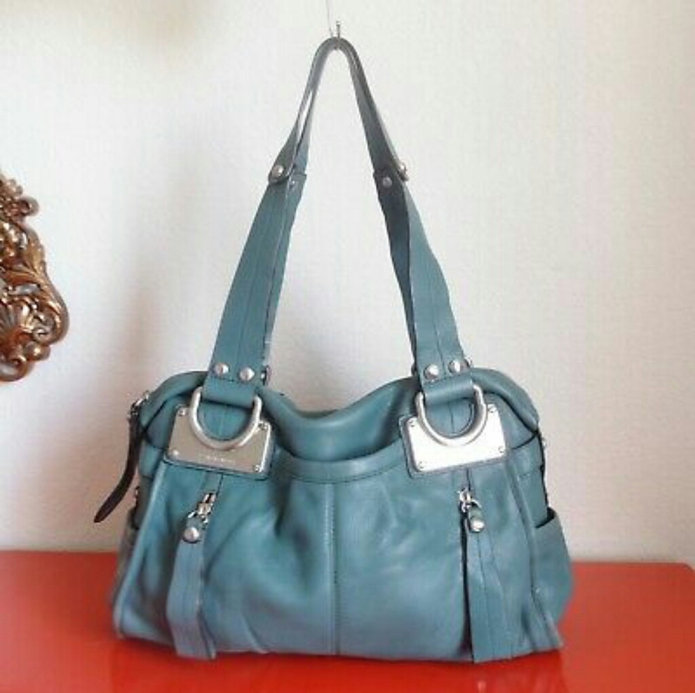 Genuine Leather Teal Hobo Bag